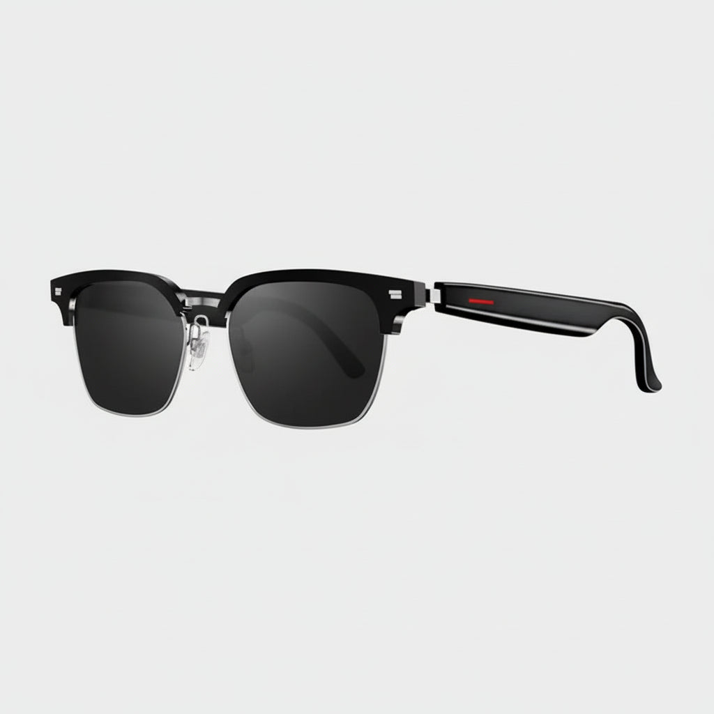 Lunettes connectées Semi-cerclées Noire