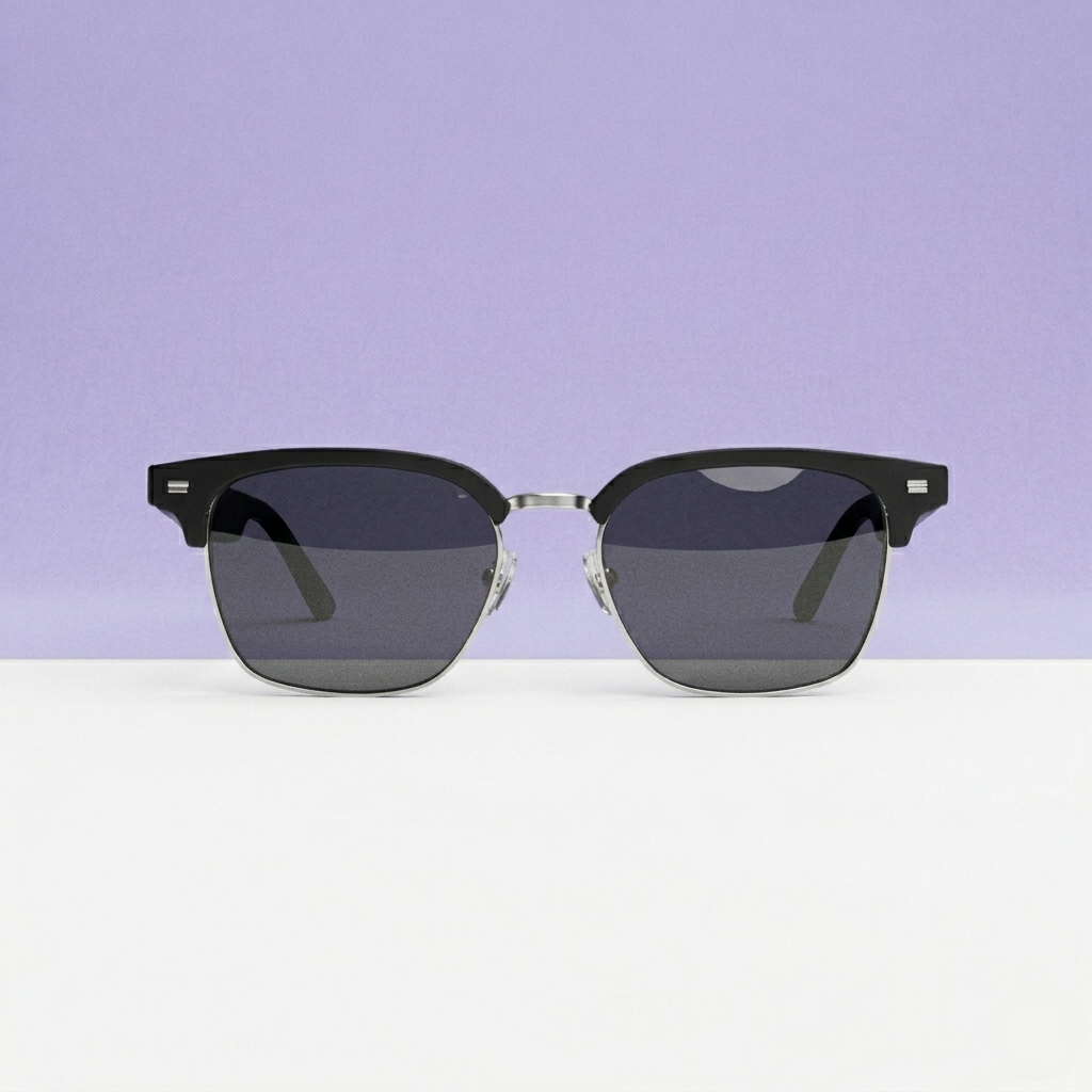 Lunettes connectées Semi-cerclées Noire